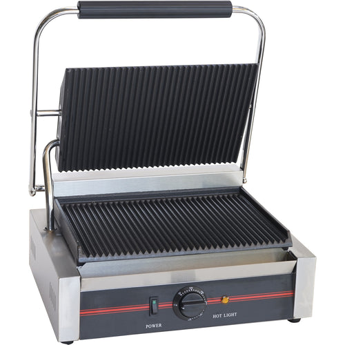 Heavy Duty Large Panini Contact grill 2.2kW Ribbed - EG02A