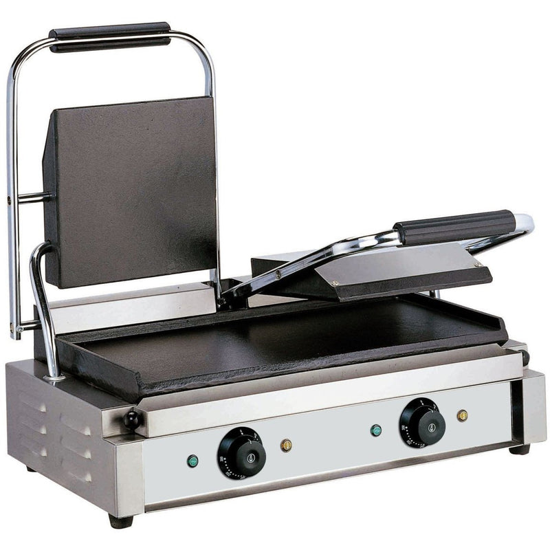 Heavy Duty Twin Panini Contact grill 3.6kW Smooth - EG03B