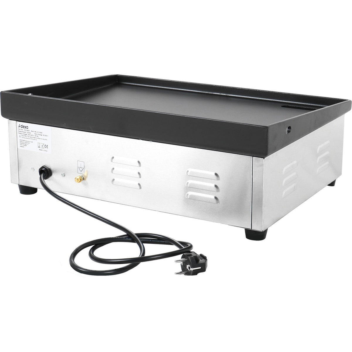 Commercial Griddle Smooth 540x380mm Enamelled plate 2.2kW Electric - EG5438