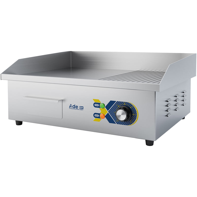 Commercial Griddle Smooth/Ribbed 550x420x240mm 3kW Electric - EG8182