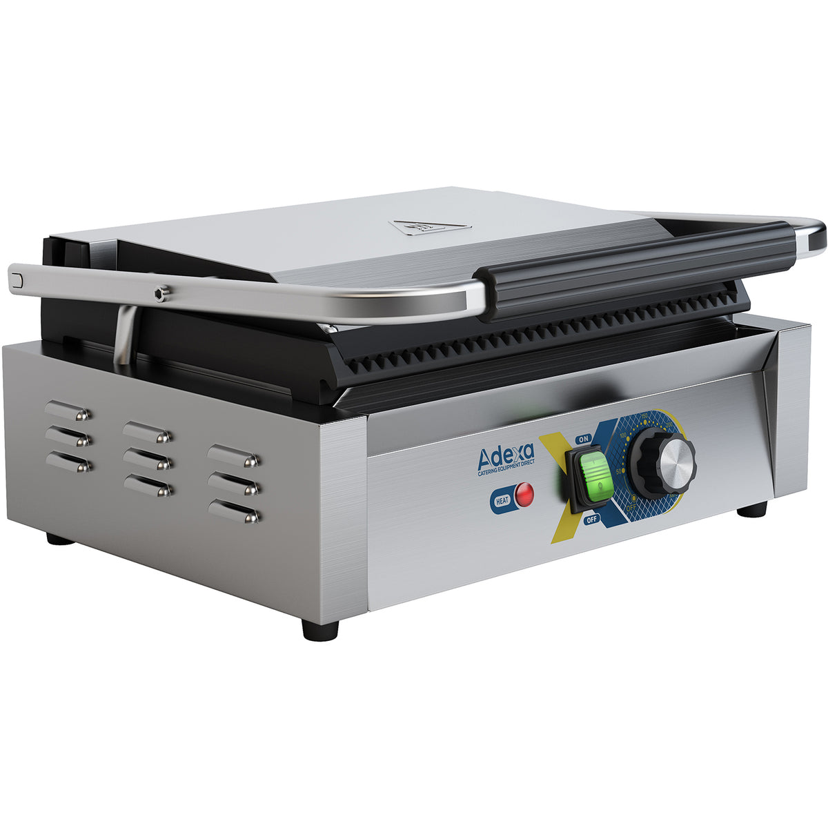 Heavy Duty Panini Contact grill Large Ribbed - EGD14C