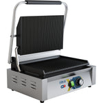 Heavy Duty Panini Contact grill Large Ribbed - EGD14C