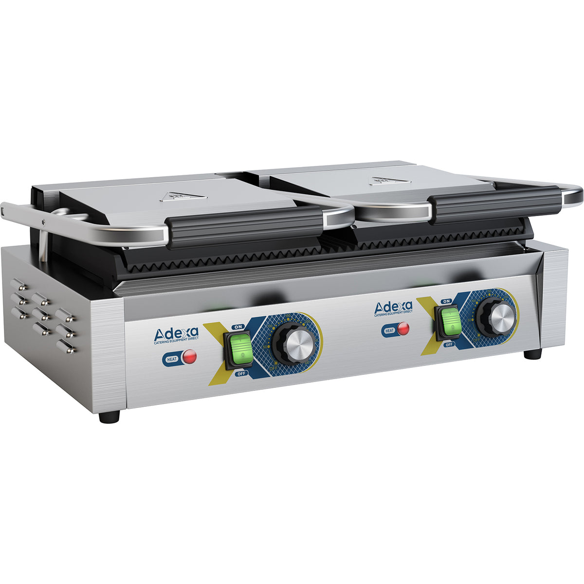 Heavy Duty Panini Contact grill Double Ribbed - EGD20C