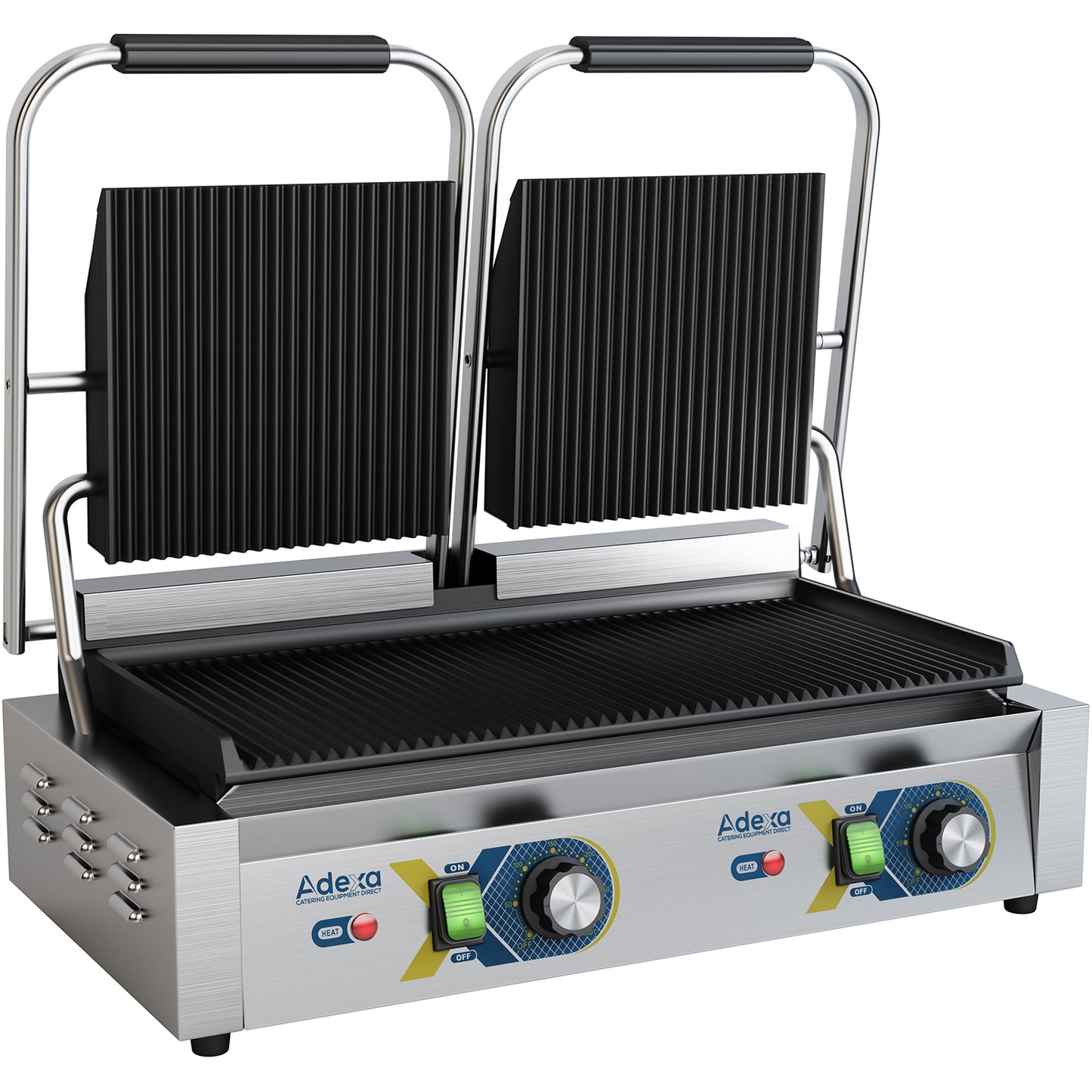 Heavy Duty Panini Contact grill Double Ribbed - EGD20C