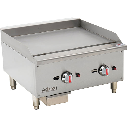 Premium Commercial Gas Griddle Smooth plate 2 burners 15kW Countertop - EGG24S