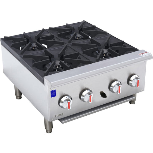 Professional Gas Hotplate Cooker 4 Burners 28kW Countertop - EHP4S