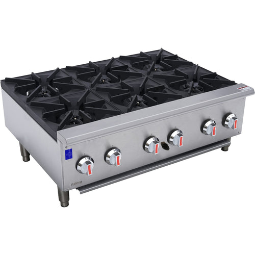 Professional Gas Hotplate Cooker 6 Burners 42kW Countertop - EHP6S