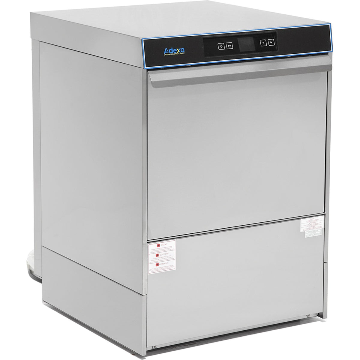 Commercial Dishwasher 540 plates/hour 500mm basket Digital Drain pump Detergent pump Rinse aid pump 230V - EMP500SDF