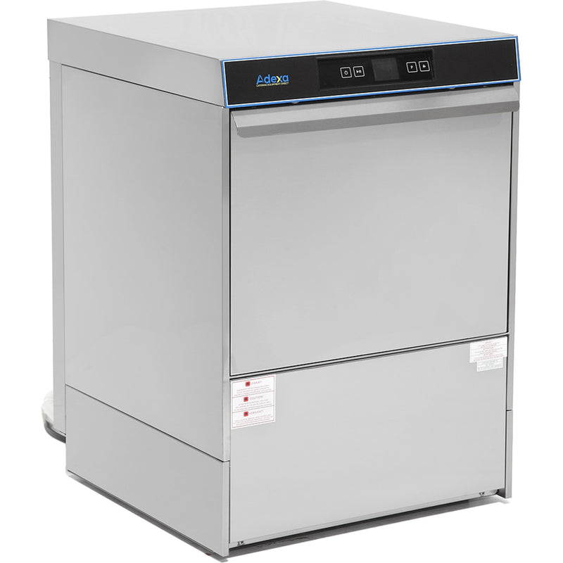 Commercial Dishwasher 540 plates/hour 500mm basket Digital Drain pump Detergent pump Rinse aid pump 230V - EMP500SDF