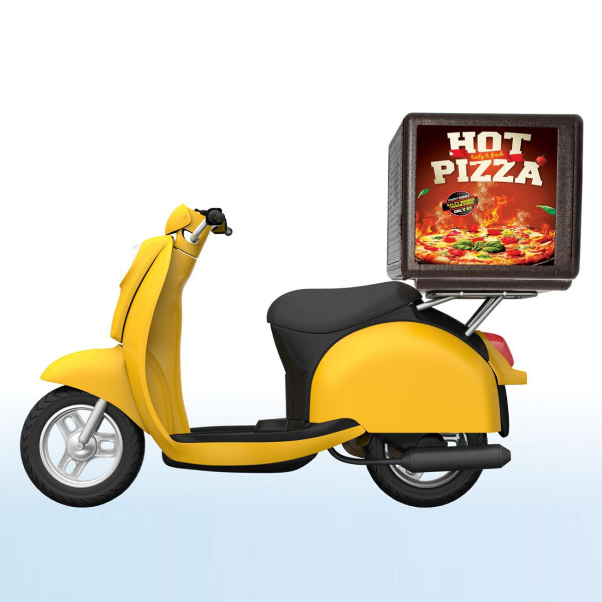 Front Loaded Pizza Box Transporter with label area - EPPMBP