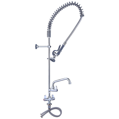 Pre Rinse Spray Unit with Swing faucet Deck mount Double inlet Height 1000mm Stainless steel - EQ2801A12