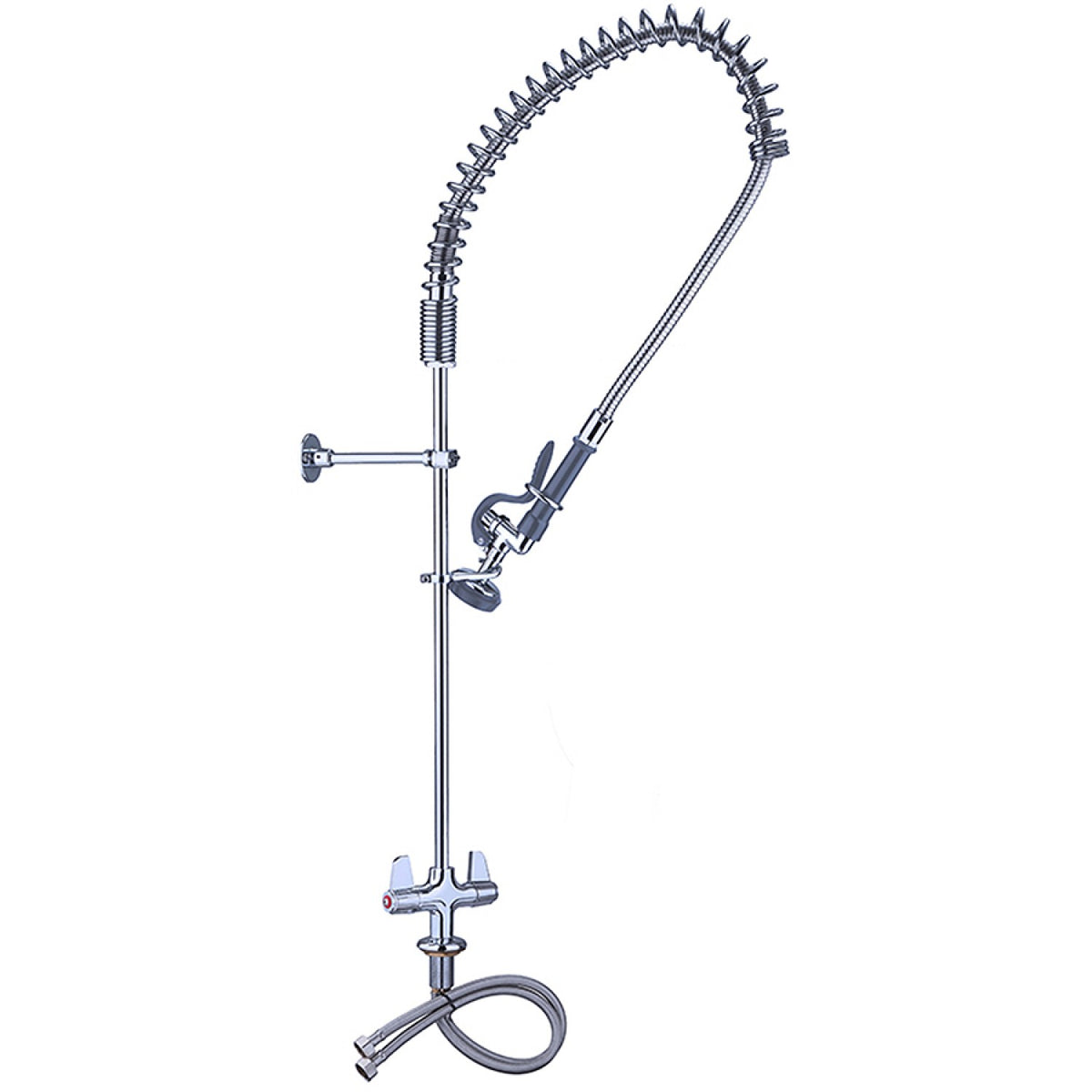 Pre Rinse Spray Unit Deck mount Double inlet Height 1000mm Stainless steel - EQ2801A