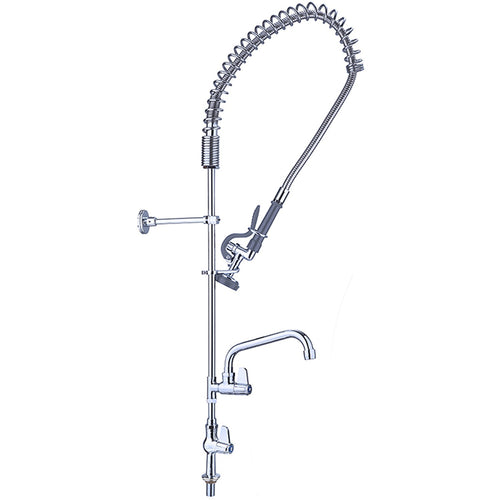 Pre Rinse Spray Unit with Swing faucet Deck mount Single inlet Height 1000mm Stainless steel - EQ2803A12