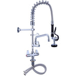 Pre Rinse Spray Unit with Swing faucet Deck mount Double inlet Height 600mm Stainless steel - EQ7801A08