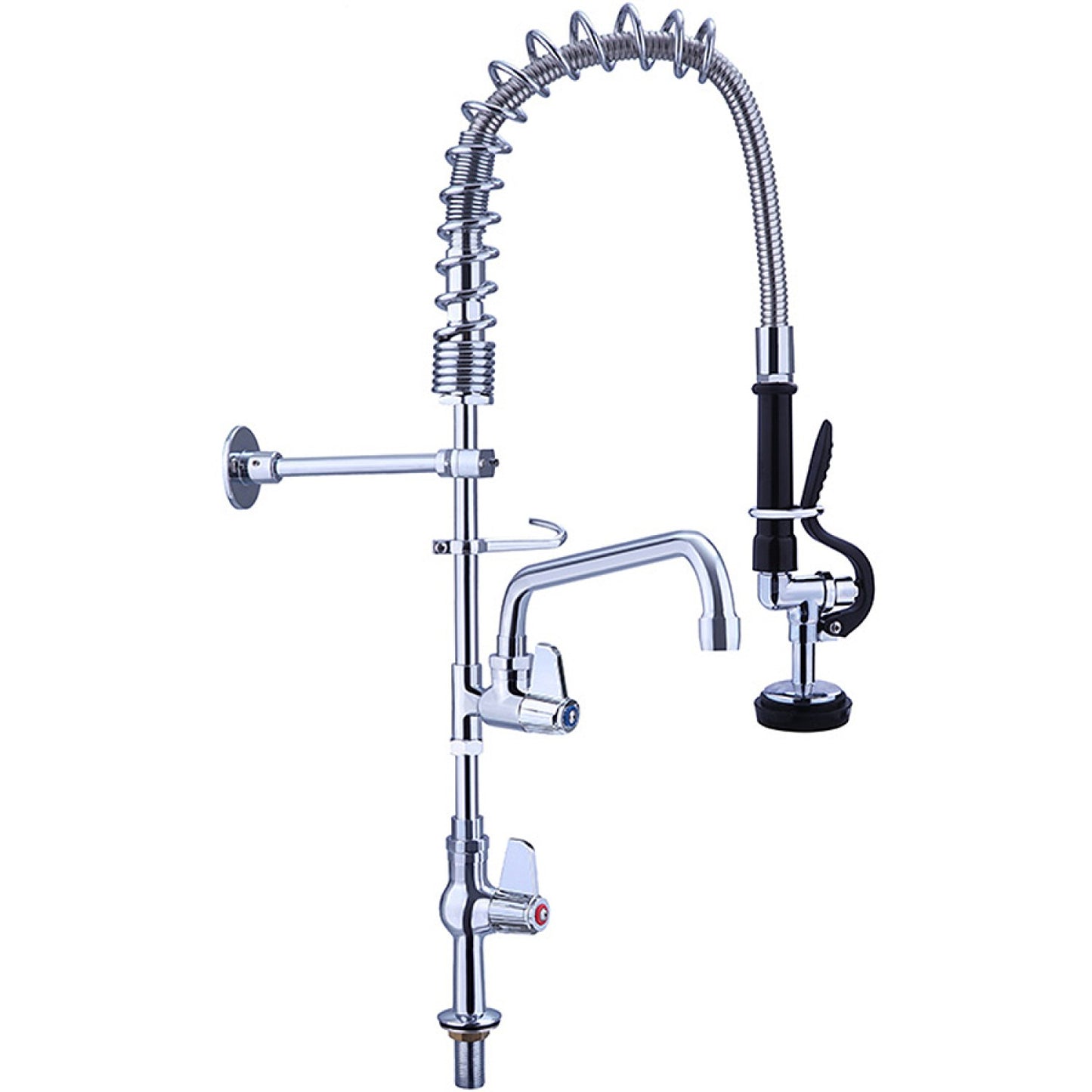Pre Rinse Spray Unit with Swing faucet Deck mount Single inlet Height 600mm Stainless steel - EQ7803A08
