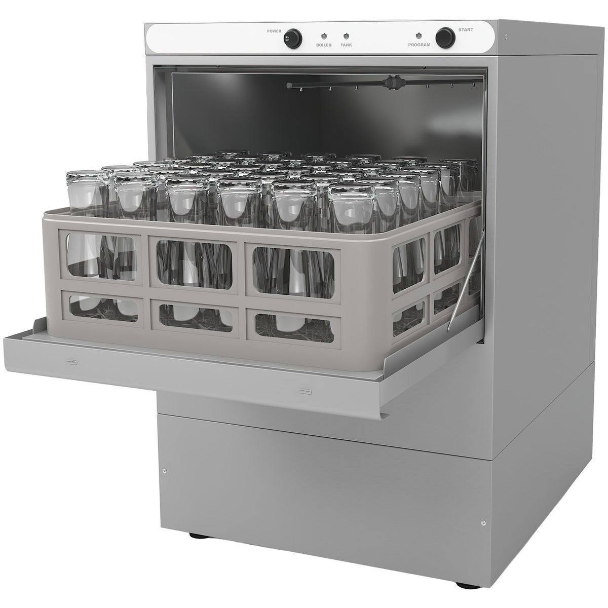 Commercial Glasswasher with 400mm Basket and Rinse & Detergent Pump | EVW16 - MADE IN EUROPE - EVW16