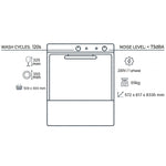 Commercial Dishwasher with 500mm Basket Rinse & Detergent Pump | EVW22 - MADE IN EUROPE - EVW22