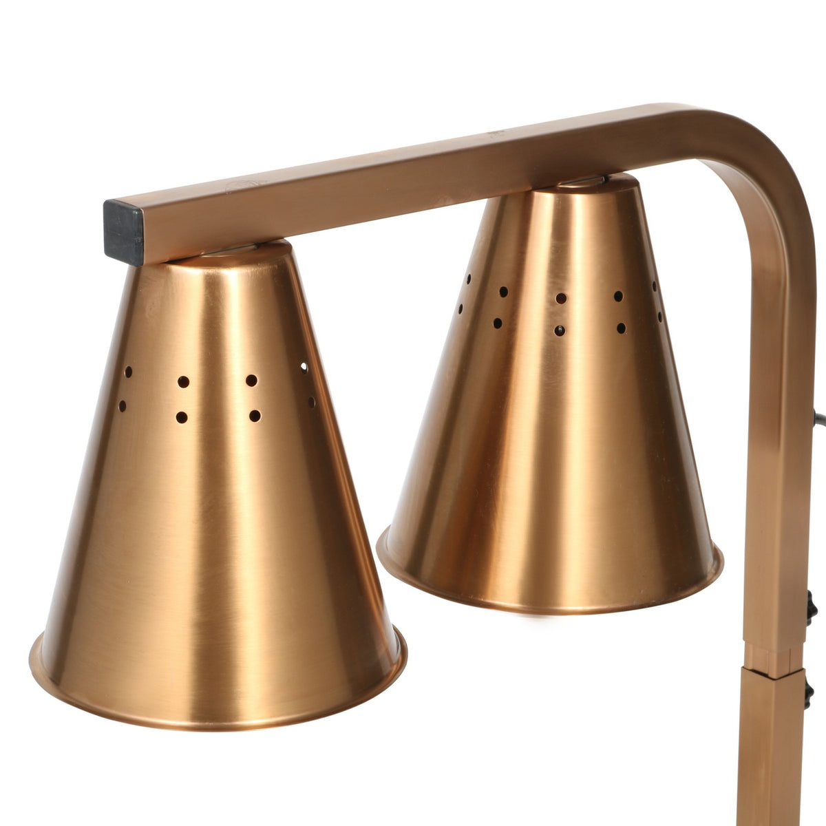 Commercial Food Warmer GN1/1 – 2 Heating Lamps 430×560×305 mm 500W Gold - EWL03G2