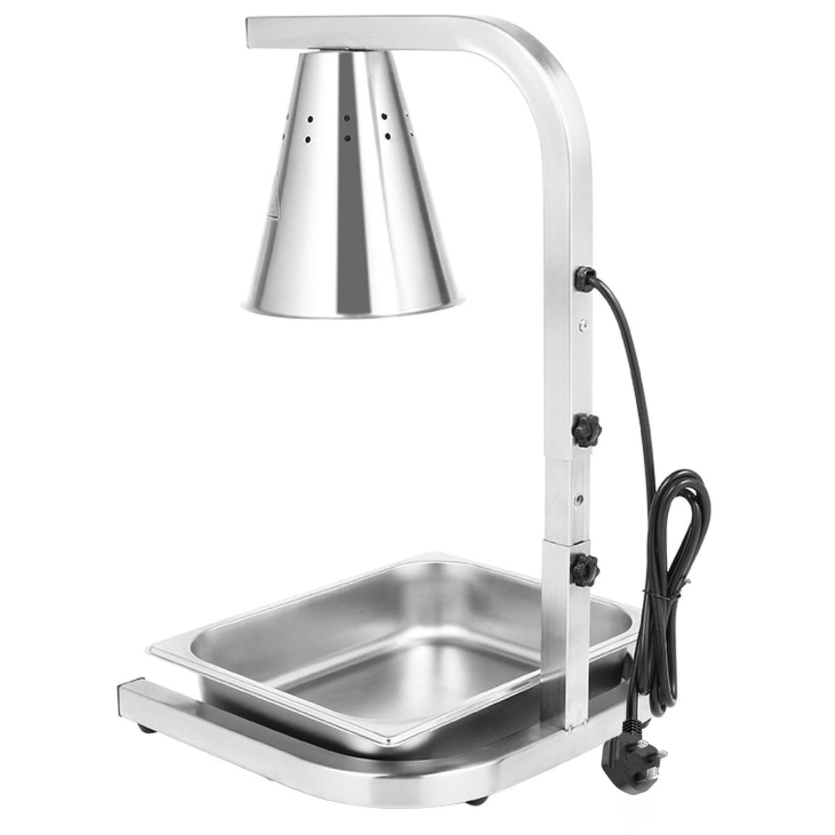 Commercial Food Warmer GN1/2 – 1 Heating Lamp 360×320×500/550/600 mm 250W Silver - EWL03S1