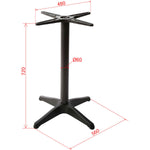Black Aluminium Table base 560mm Standard height - F006
