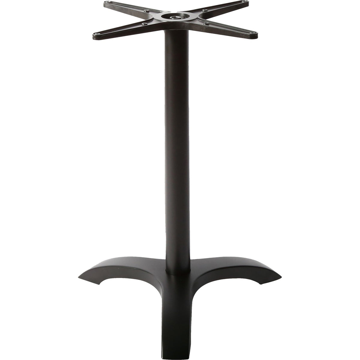 Black Cast Iron Table Base Tri-Leg 600x720mm - F008