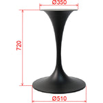 Black Cast Iron Table Base Round Ø510x720mm - F015A