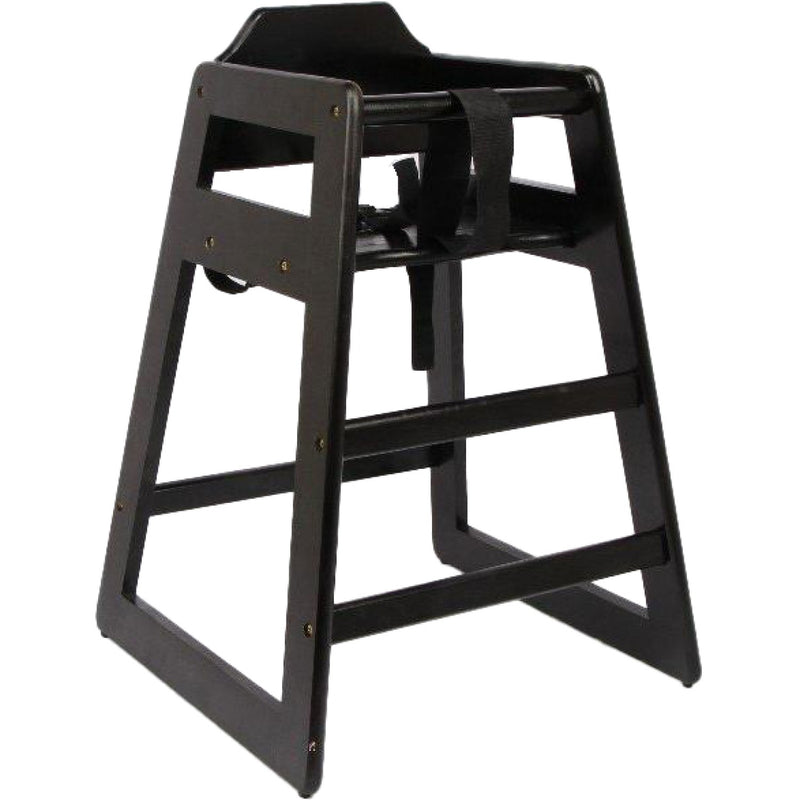 Restaurant Wood High Chair Black - F1050BL