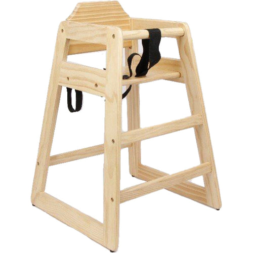 Restaurant Wood High Chair Natural - F1050NT