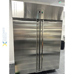 1200lt Commercial Freezer Stainless steel Upright cabinet Twin door Ventilated cooling - F1200V