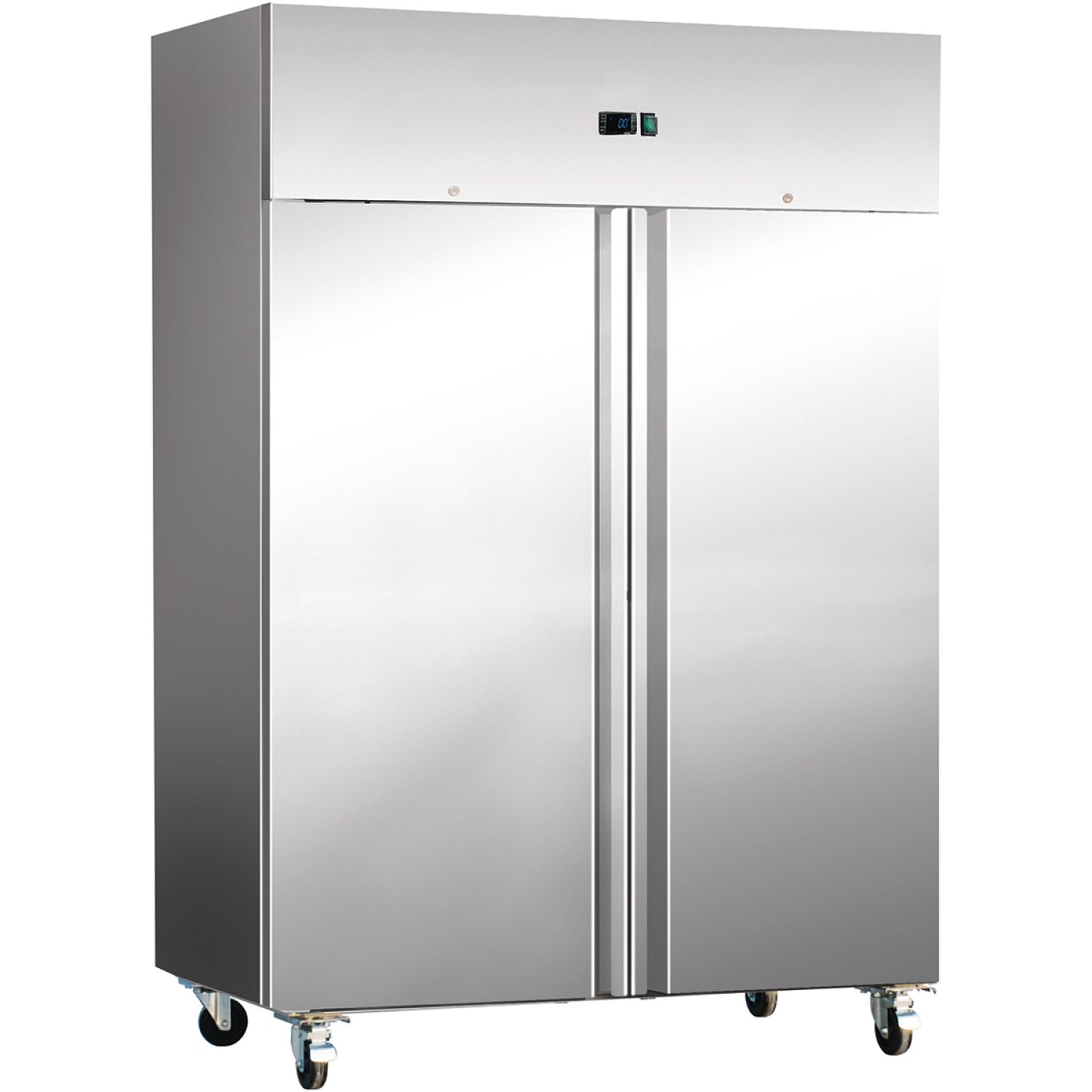 1200lt Commercial Freezer Stainless steel Upright cabinet Twin door Fan assisted cooling - F1200S
