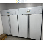 1200lt Commercial Freezer Stainless steel Upright cabinet Twin door Ventilated cooling - F1200V