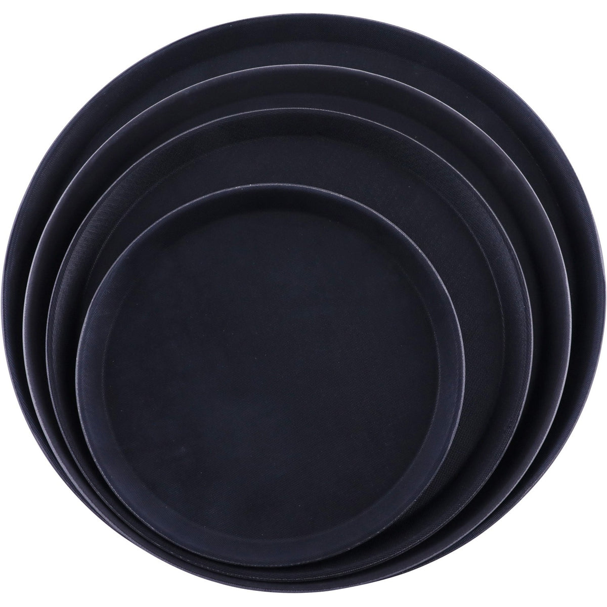 Serving Tray Polypropylene Round 370mm Black - TY0001