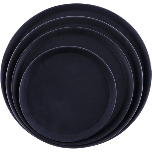 Serving Tray Polypropylene Round 370mm Black - TY0001