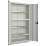 Commercial Steel Grey/White Storage Cupboard with 4 Shelves and Lock 800x400x1800mm - FCA18WHITE