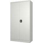 Commercial Steel Grey/White Storage Cupboard with 4 Shelves and Lock 800x400x1800mm - FCA18WHITE