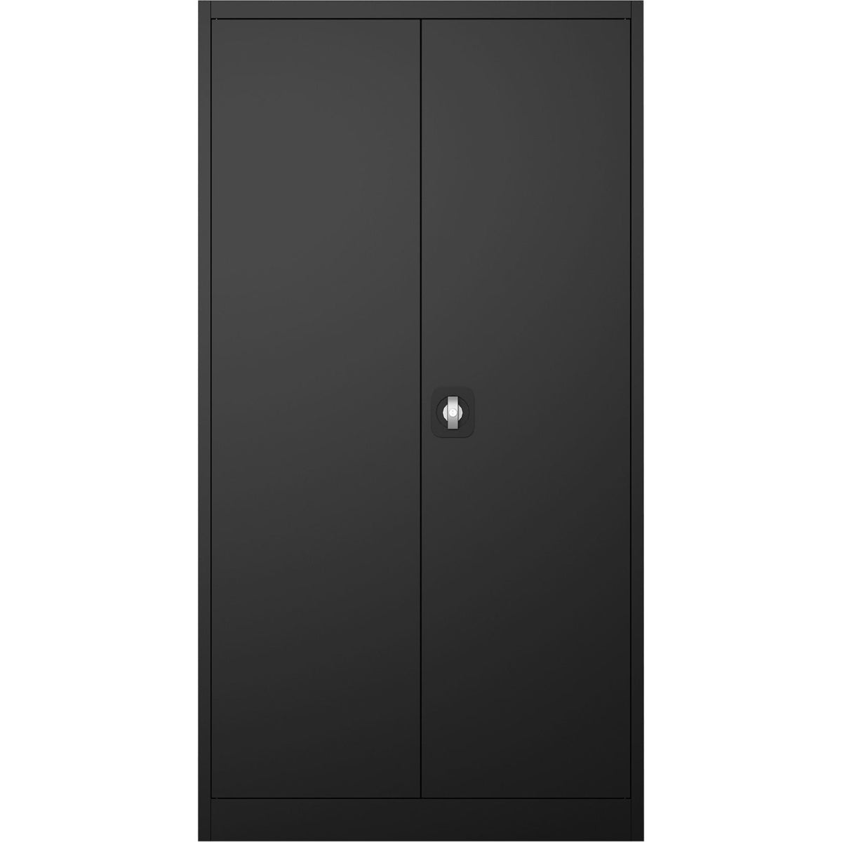 Commercial Steel Black Storage Cupboard with 4 Shelves and Lock 800x400x1800mm - FCA18BLACK