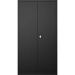 Commercial Steel Black Storage Cupboard with 4 Shelves and Lock 800x400x1800mm - FCA18BLACK