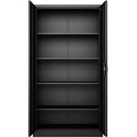 Commercial Steel Black Storage Cupboard with 4 Shelves and Lock 800x400x1800mm - FCA18BLACK