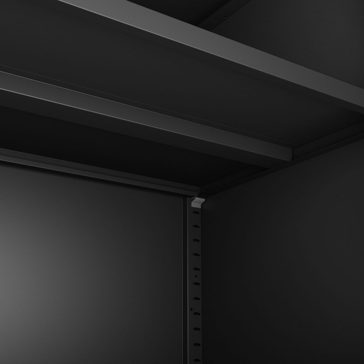 Commercial Steel Black Storage Cupboard with 4 Shelves and Lock 800x400x1800mm - FCA18BLACK