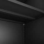 Commercial Steel Black Storage Cupboard with 4 Shelves and Lock 800x400x1800mm - FCA18BLACK