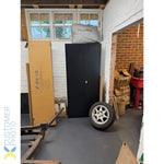 Commercial Steel Black Storage Cupboard with 4 Shelves and Lock 800x400x1800mm - FCA18BLACK
