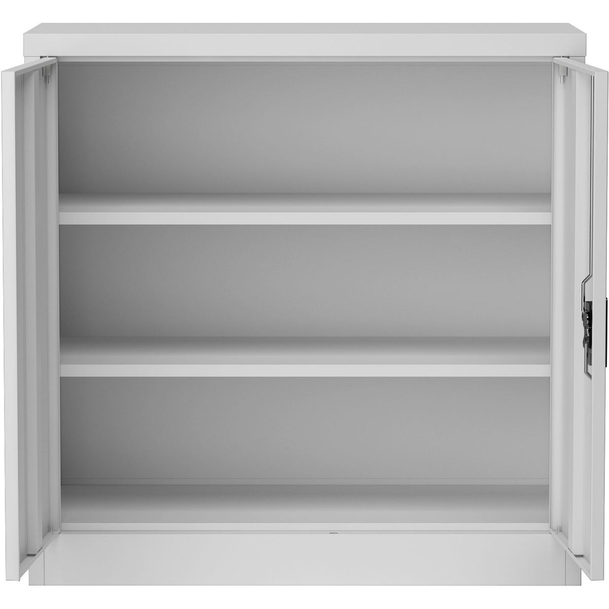 Commercial Metal White Storage Cabinet Lockable with 2 Shelves 900x400x900mm - FCA9WHITE