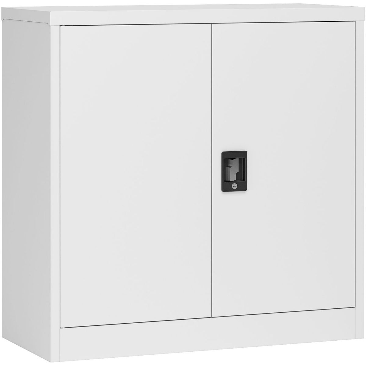 Commercial Metal White Storage Cabinet Lockable with 2 Shelves 900x400x900mm - FCA9WHITE