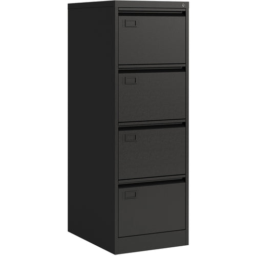 Professional Black Filing Cabinet 4 drawer 452x620x1330mm - FCD4ABLACK