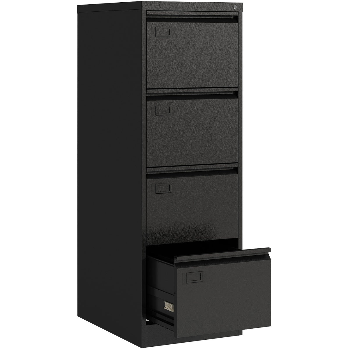 Professional Black Filing Cabinet 4 drawer 452x620x1330mm - FCD4ABLACK