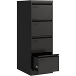 Professional Black Filing Cabinet 4 drawer 452x620x1330mm - FCD4ABLACK