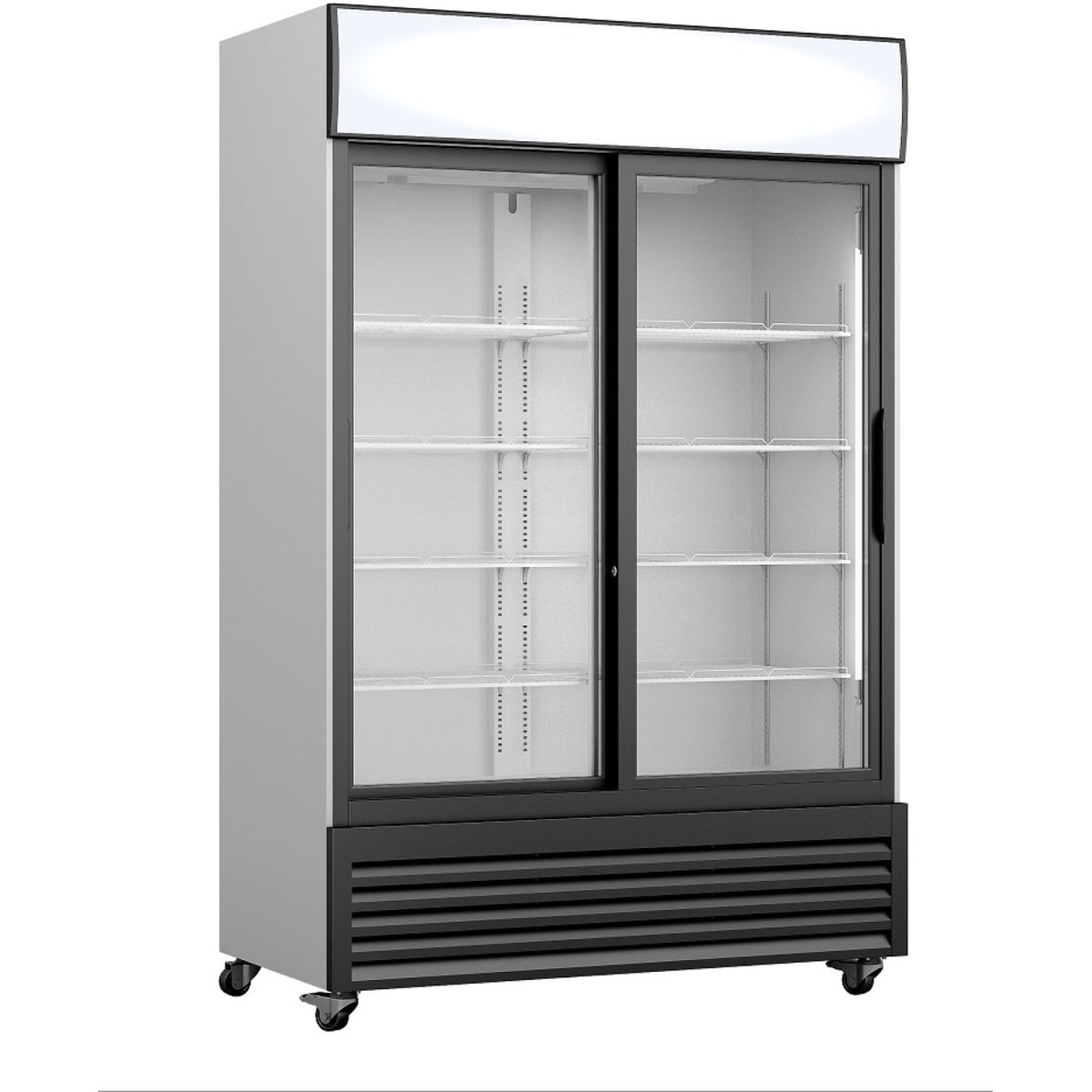 Commercial Display Refrigerator with Double Sliding Glass door & Canopy 1050 litres - FCLS133ASA