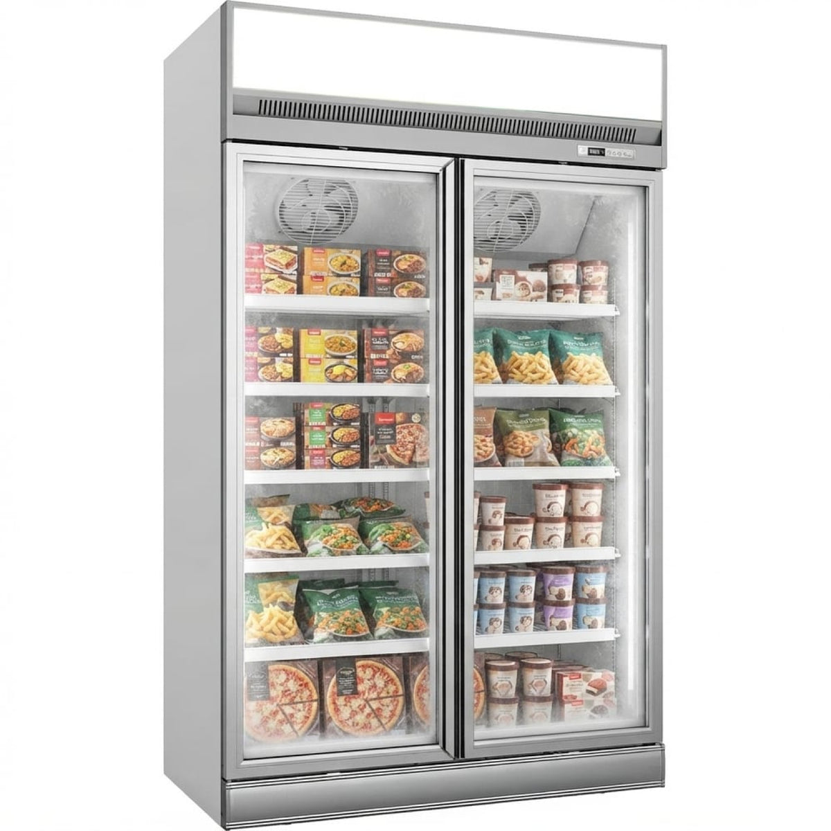 Commercial Display freezer 1006 litres Double hinged doors Top mount - FF444TOP