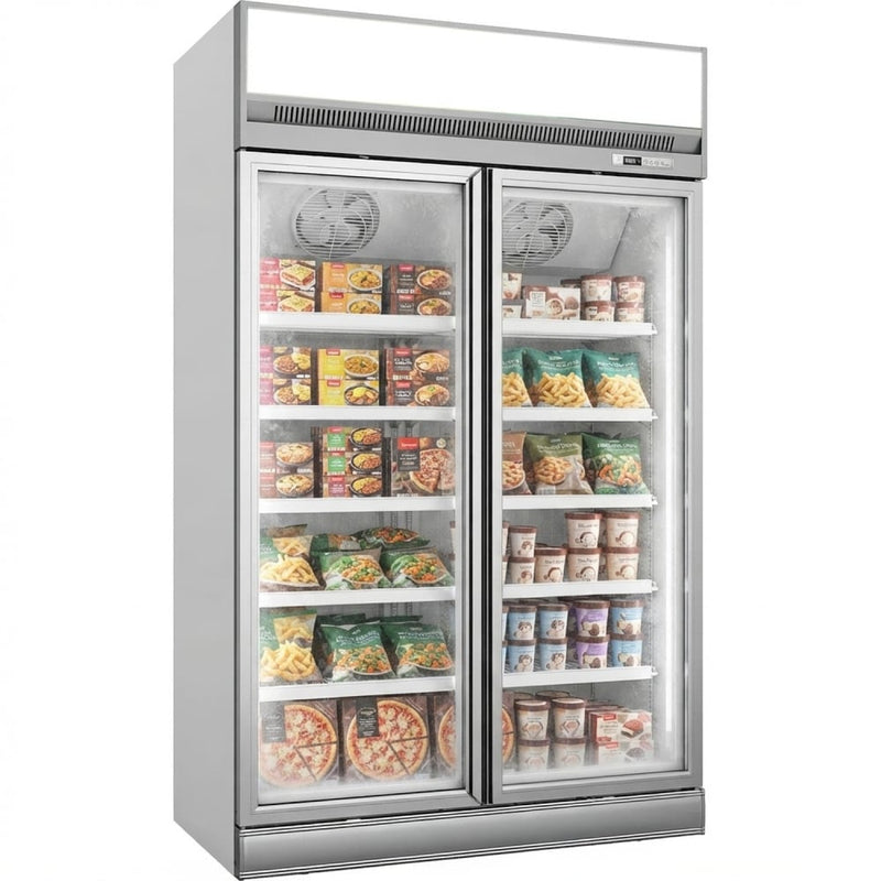 Commercial Display freezer 1006 litres Double hinged doors Top mount - FF444TOP
