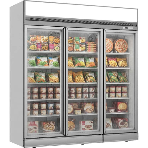 Commercial Display freezer 1563 litres Triple hinged doors Top mount - FF777TOP